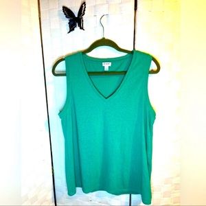 💚 J. CREW V-Neck, Sleeveless Tank/Size Large